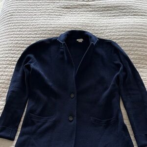 J. Crew Dark Blue Knit Jacket